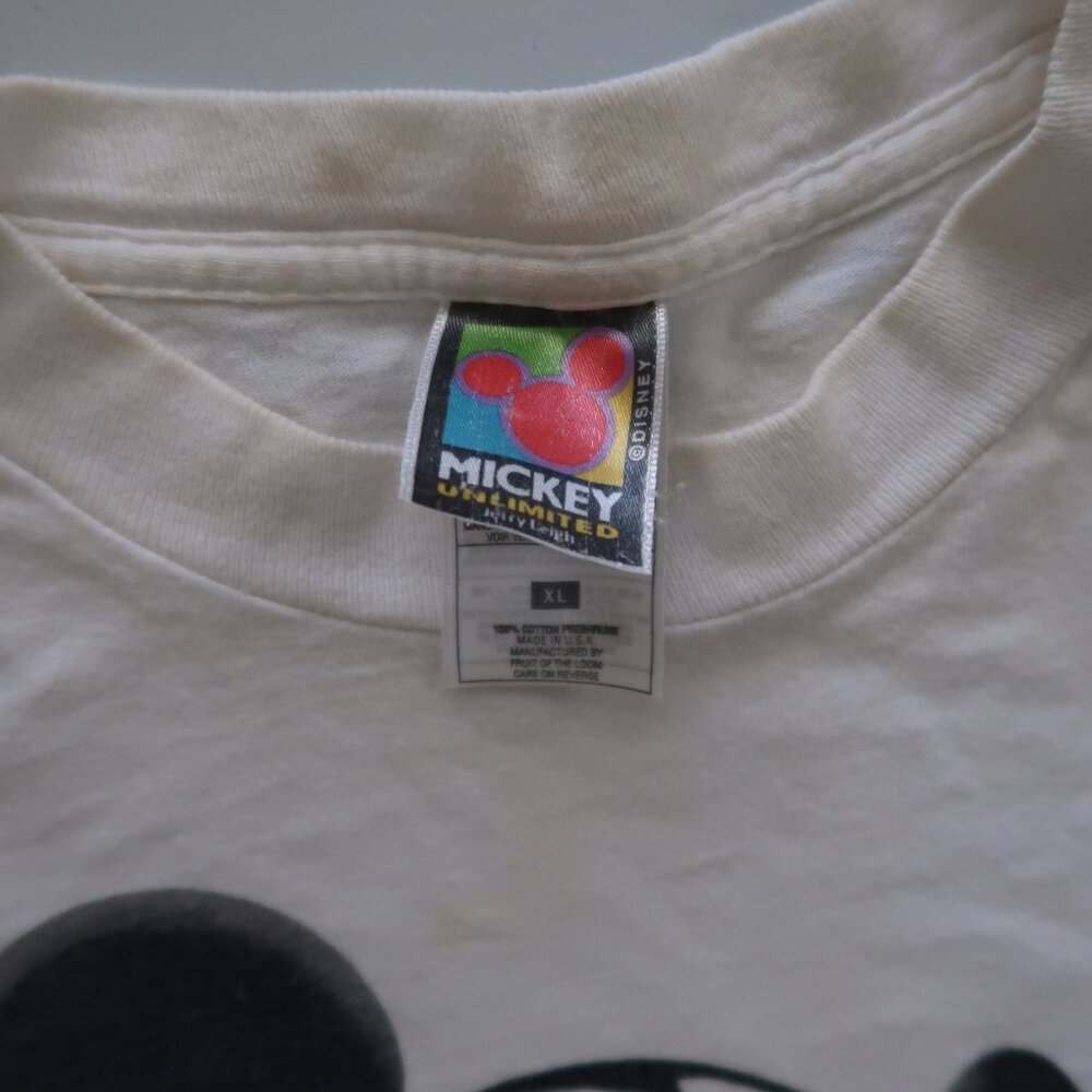 Vintage Mickey Mouse Heart Shirt XL Single Stitch Mickey Unlimited MADE IN USA - Picture 11 of 15